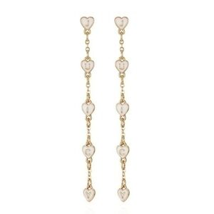 Juicy Couture HEART CHARM DANGLE DROP EARRINGS NWT